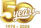 Gold Boscov's Travel Anniversary logo