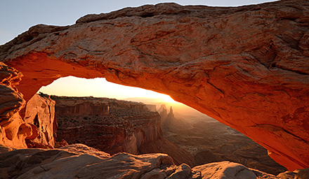 Natural sandstone arches at Arches National Park